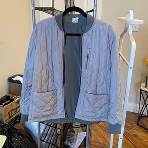 A&F Grey Reversible Bomber Jacket
